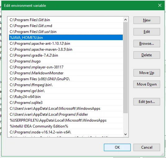 Add Java to PATH
